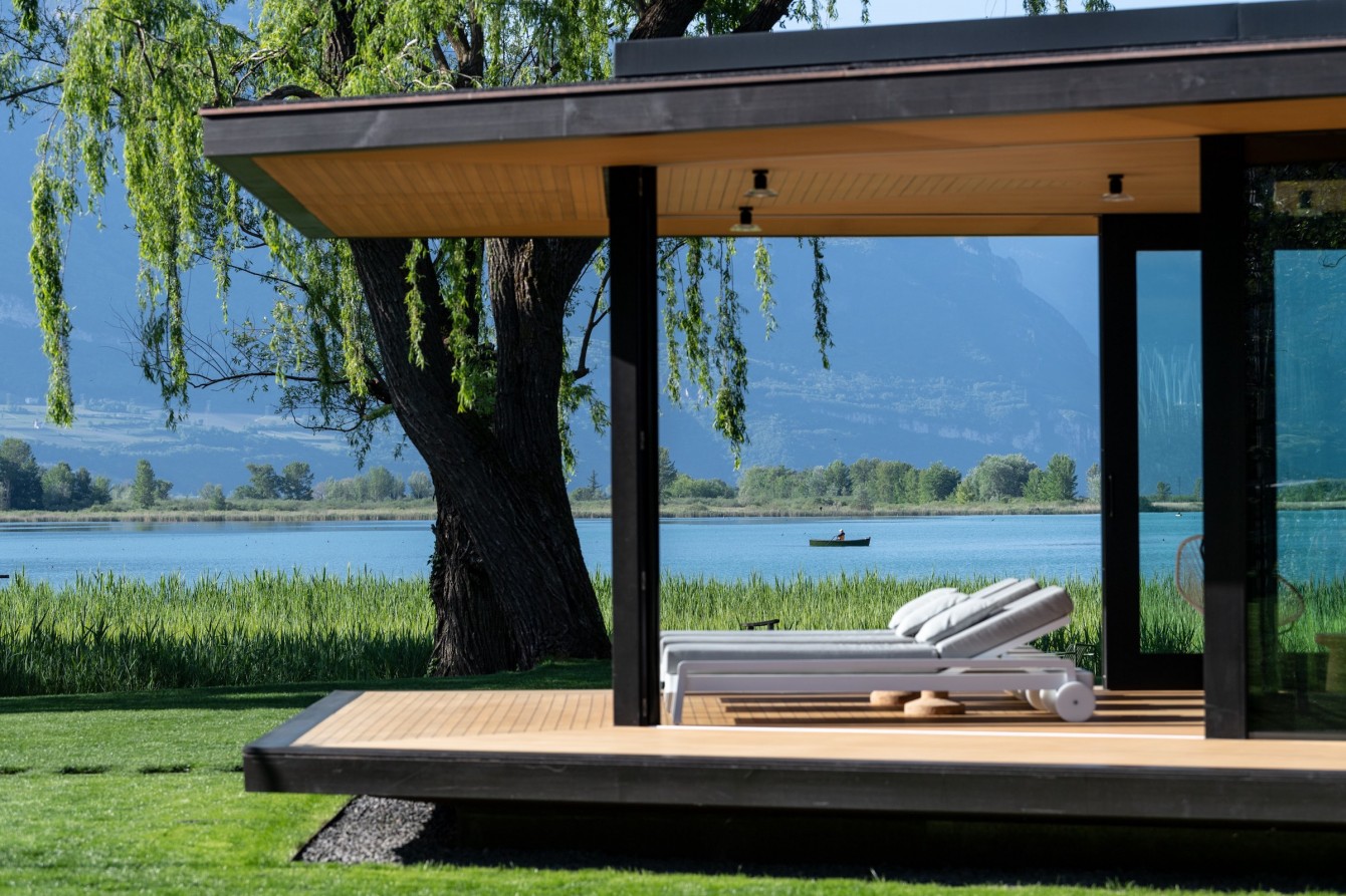 Hotels direkt am Kalterer See in Südtirol, abschalten in Hotels in der Natur, Seehotel Ambach, Walter Angonese, Badehaus, Südtirol