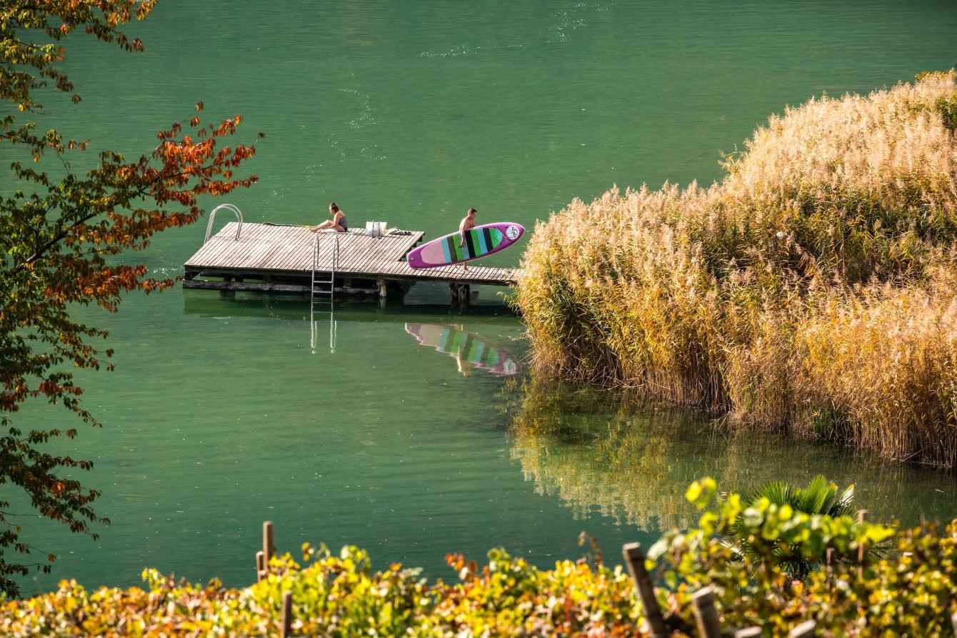 SUP und direkter Seezugang am Kalterer See